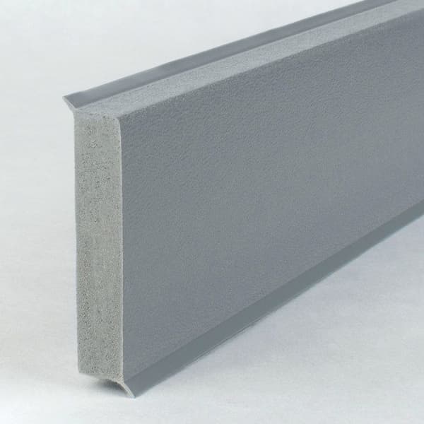PROVISTON PVC-sockel Hård skum med tonad mjuk läpp 12 x 60 x 2500 mm ljusgrå 62,5 meter | 25 st