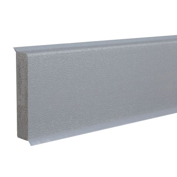 PROVISTON PVC-sockel Hård skum med tonad mjuk läpp 12 x 60 x 2500 mm ljusgrå 62,5 meter | 25 st