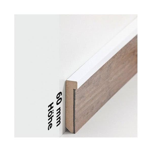 Plint Frankfurt MDF 13 x 60 x 2500 mm Plint för vinylgolv PVC
