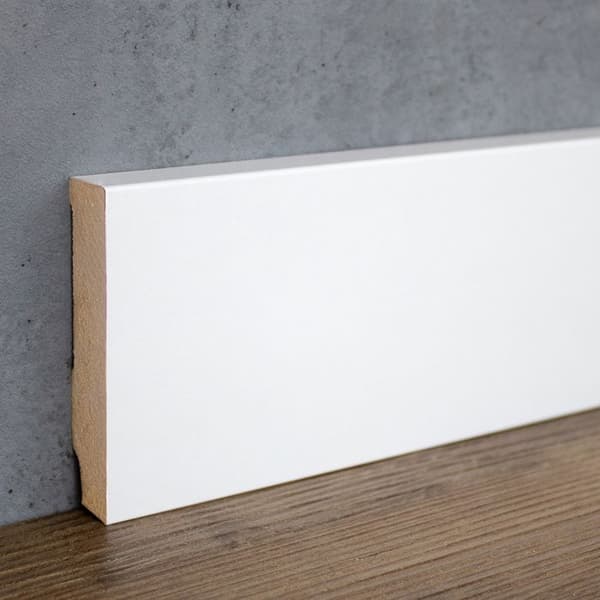 PROVISTON MDF-sockel 16 x 80 x 2500 mm Vit att limma, skruva &amp; spikbelagd MDF-kärna 62,5 meter | 25 stycken