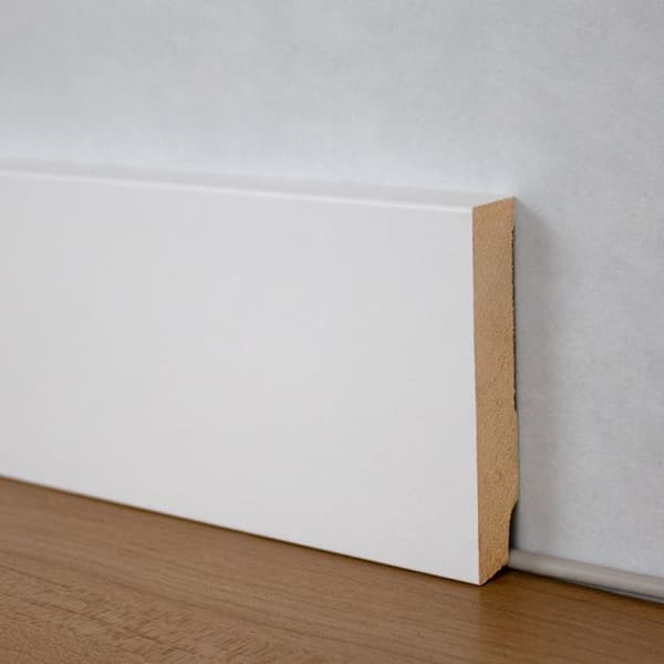 PROVISTON MDF-sockel 16 x 80 x 2500 mm Vit att limma, skruva &amp; spikbelagd MDF-kärna 62,5 meter | 25 stycken