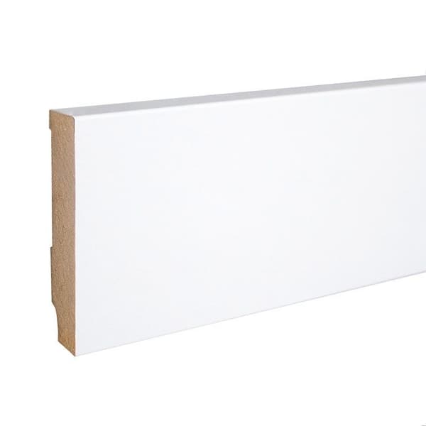 PROVISTON MDF-sockel 16 x 80 x 2500 mm Vit att limma, skruva &amp; spikbelagd MDF-kärna 62,5 meter | 25 stycken