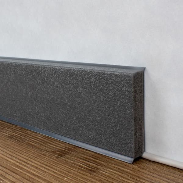 PROVISTON PVC hårt skum Tonad mjuk läppsockel 12 x 60 x 2500 mm basalt 25 meter | 10 st
