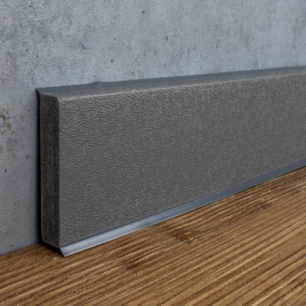 PROVISTON PVC hårt skum Tonad mjuk läppsockel 12 x 60 x 2500 mm basalt 25 meter | 10 st