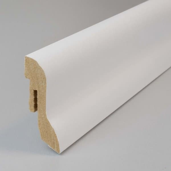 PROVISTON MDF-sockel 20 x 40 x 2500 mm Vit att limma, klippa, skruva &amp; spikbelagd MDF-kärna 12,5 meter | 5 stycken