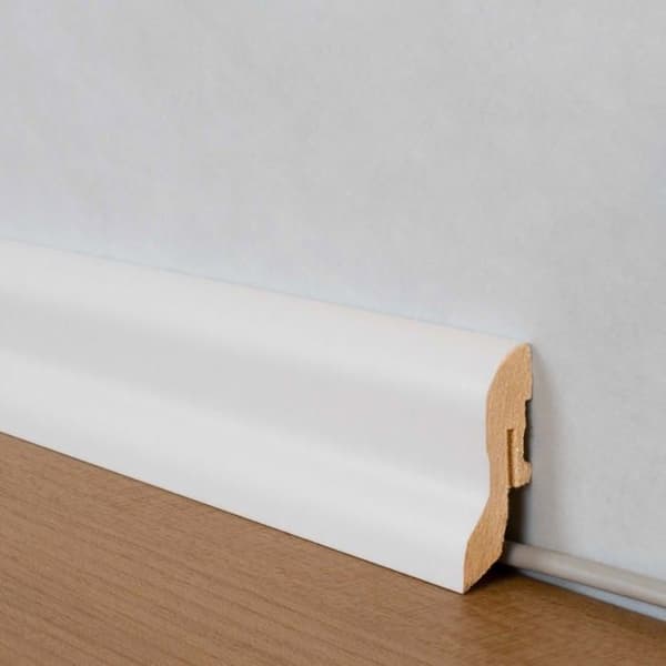 PROVISTON MDF-sockel 20 x 40 x 2500 mm Vit att limma, klippa, skruva &amp; spikbelagd MDF-kärna 12,5 meter | 5 stycken