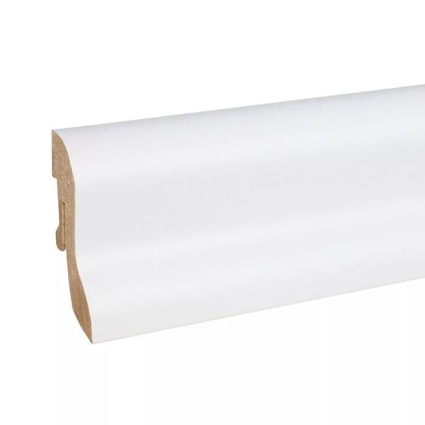 PROVISTON MDF-sockel 20 x 40 x 2500 mm Vit att limma, klippa, skruva &amp; spikbelagd MDF-kärna 12,5 meter | 5 stycken