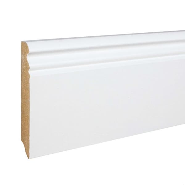 PROVISTON Formgjuten sockel 19 x 96 x 2500 mm Vitbelagd MDF-kärna Klassisk sockel 12,5 meter | 5 stycken