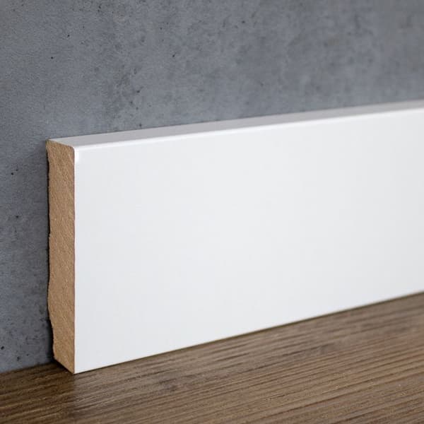 PROVISTON MDF-sockel 16 x 70 x 2500 mm Vit att limma, skruva &amp; spikbelagd MDF-kärna 62,5 meter | 25 stycken