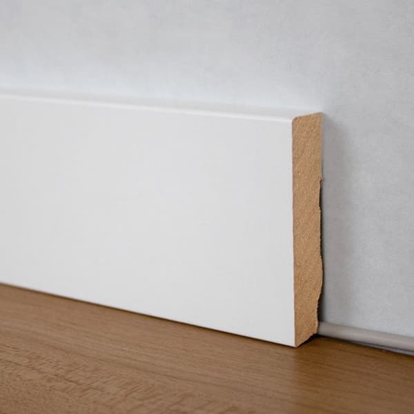 PROVISTON MDF-sockel 16 x 70 x 2500 mm Vit att limma, skruva &amp; spikbelagd MDF-kärna 62,5 meter | 25 stycken