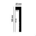 Miniatyrbild 3 av 6: PROVISTON PVC Sockel Vit | 22 x 100 x 2000 mm Modern Sockel Skarpa Kanter