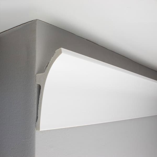 PROVISTON Taklist i vit polymer | 50 x 100 x 2000 mm Ljuslist för taket