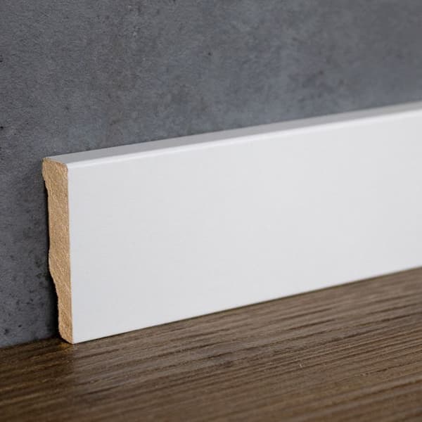 Plint Loupsburg MDF 10 x 40 x 2500 mm Vit Fyrkant av PROVISTON
