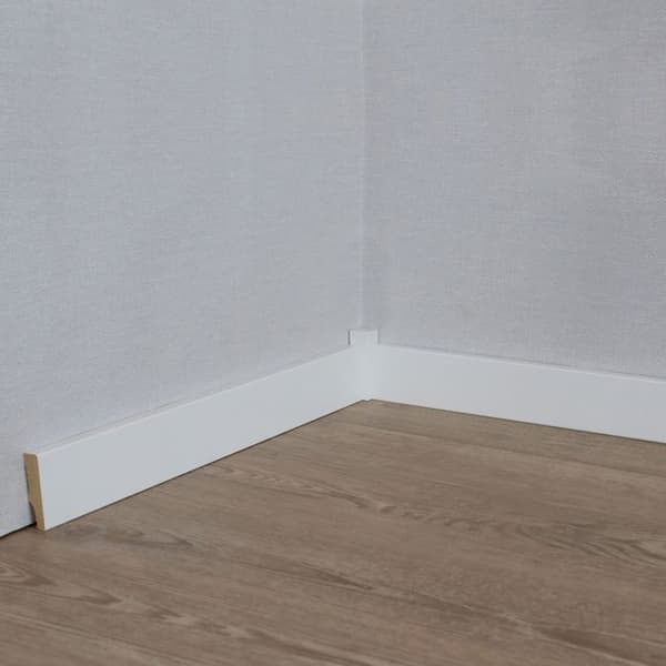 Plint Loupsburg MDF 10 x 40 x 2500 mm Vit Fyrkant av PROVISTON