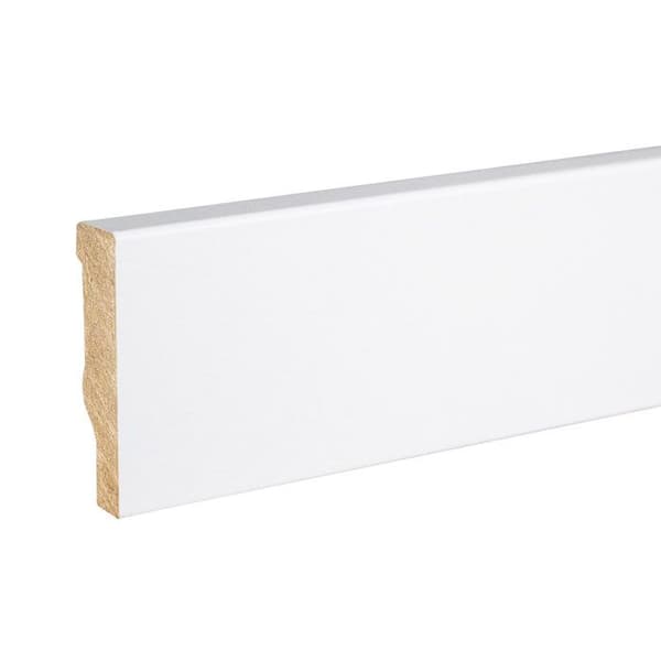 Plint Loupsburg MDF 10 x 40 x 2500 mm Vit Fyrkant av PROVISTON