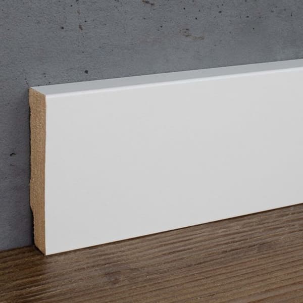 PROVISTON MDF-sockel 13 x 58 x 2500 mm Vit att limma, skruva & spikbelagd MDF-kärna 25 meter | 10 stycken