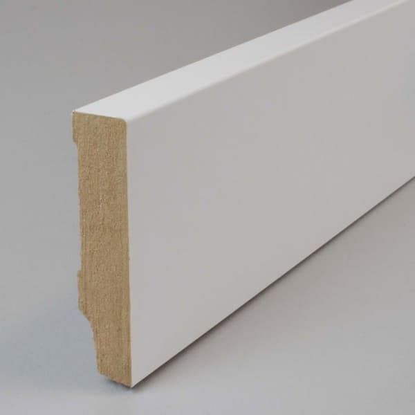 PROVISTON MDF-sockel 13 x 58 x 2500 mm Vit att limma, skruva & spikbelagd MDF-kärna 25 meter | 10 stycken