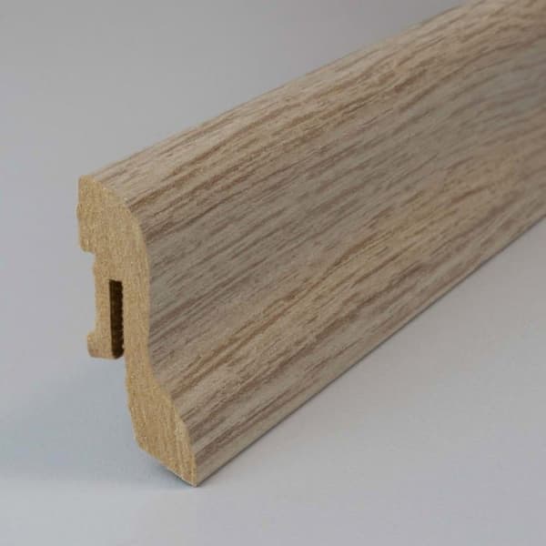 PROVISTON MDF-sockel 20 x 40 x 2500 mm Ek för att limma, klippa, skruva &amp; spikbelagd MDF-kärna 62,5 meter | 25 stycken