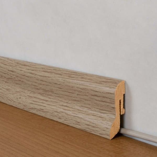 PROVISTON MDF-sockel 20 x 40 x 2500 mm Ek för att limma, klippa, skruva &amp; spikbelagd MDF-kärna 62,5 meter | 25 stycken