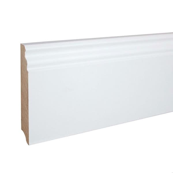 PROVISTON Formgjuten sockel 16 x 100 x 2500 mm Vitbelagd MDF-kärna Klassisk sockel 62,5 meter | 25 stycken