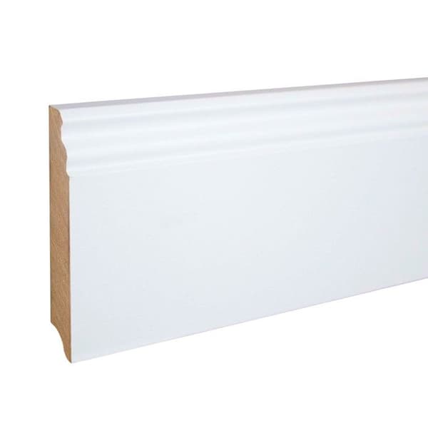 PROVISTON Formgjuten sockel 16 x 100 x 2500 mm Vitbelagd MDF-kärna Klassisk sockel 62,5 meter | 25 stycken