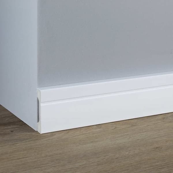 PROVISTON Sockel 18 x 80 x 2000 mm Modern sockel i fyrkantig profil Högkvalitativ plastsockel i vit Vattentålig, rob…