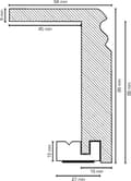 Miniatyrbild 2 av 6: PROVISTON Sockel Gjuten rörkåpa 64 x 96 x 2500 mm Vit i belagd MDF 12,5 meter | 5 stycken
