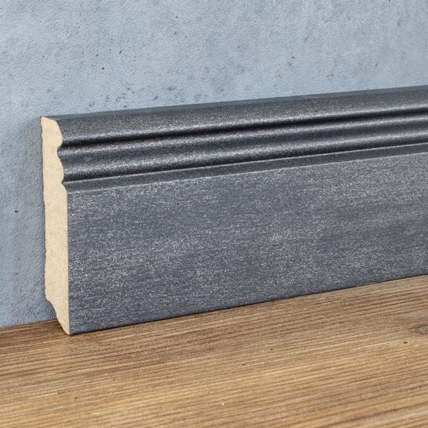 PROVISTON Formgjuten sockel 19 x 80 x 2500 mm Gråbelagd MDF 25 meter | 10 stycken
