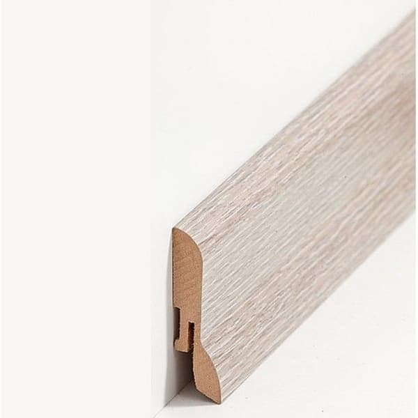 PROVISTON Sockel nr 362 MDF 20 x 60 x 2500 mm ek för att limma, skruva &amp; spika, för att klämma Belagd MDF-kärna 12,5 meter | 5 stycken