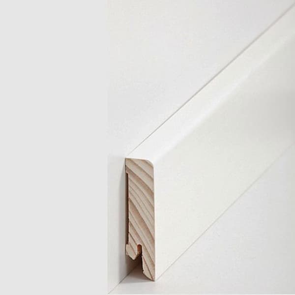 PROVISTON Sockel nr 509 i fanerat trä 16 x 60 x 2500 mm Vit 25 meter | 10 stycken