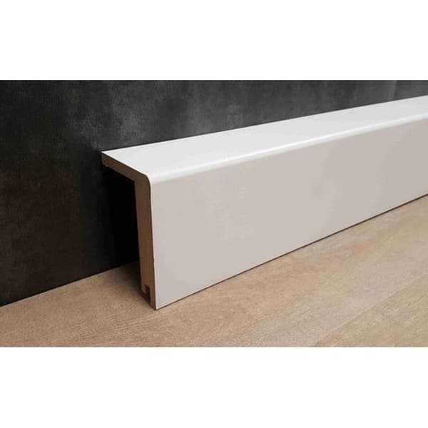 PROVISTON Sockel för värmerör nr 586 Upp till 88 mm hög 64 x 96 x 2500 mm Vitlackerad MDF 12,5 m | 5 stycken