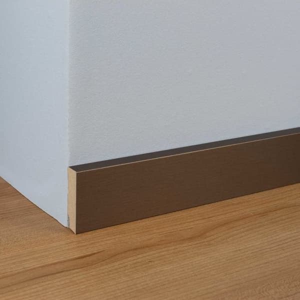 PROVISTON MDF-sockel 16 x 58 x 2500 mm brons för att limma, klämma, skruva &amp; spikbelagd MDF-kärna 62,5 meter | 25 stycken