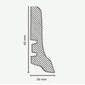 Miniatyrbild 2 av 4: PROVISTON Fanerad träsockel 20 x 60 x 2500 mm Ek 62,5 meter | 25 stycken