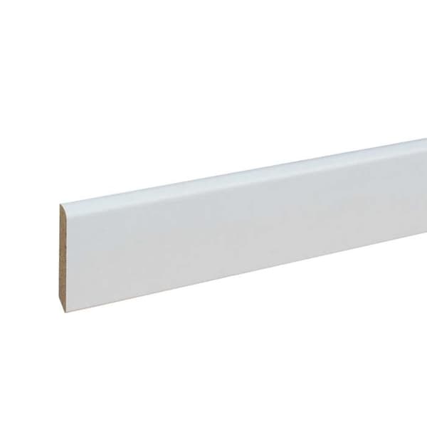 PROVISTON MDF-sockel 6 x 45 x 2400 mm Vit att limma, klippa, skruva &amp; spikbelagd MDF-kärna 12 meter | 5 stycken