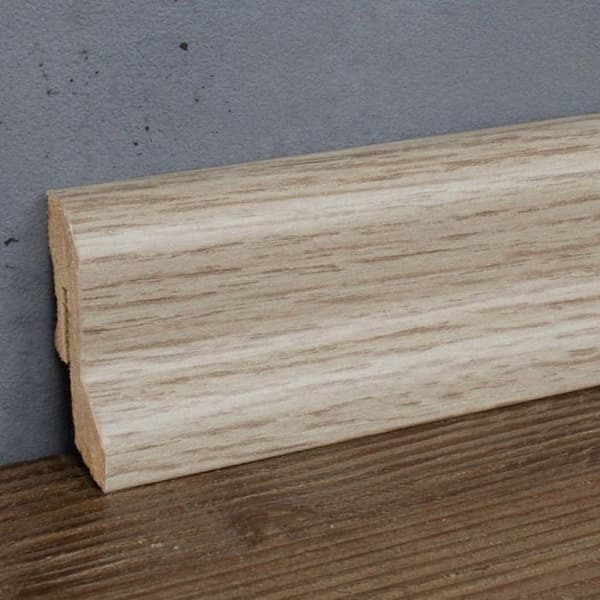 PROVISTON Sockel nr 46 MDF 20 x 40 x 2500 mm ek för att limma, klämma, skruva &amp; spika Belagd MDF-kärna 12,5 meter | 5 stycken