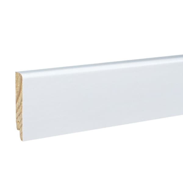 PROVISTON Sockel nr 509 i fanerat trä 16 x 60 x 2500 mm Vit 12,5 meter | 5 stycken