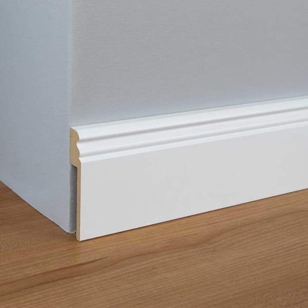 PROVISTON Sockel för kakel nr 736 | 19 x 96 x 2500 mm vitbelagd MDF-kärna 25 meter | 10 stycken