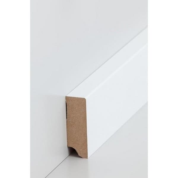PROVISTON Sockel nr 397 MDF 19 x 58 x 2500 mm Vit att limma, skruva &amp; spika Belagd MDF-kärna 62,5 meter | 25 stycken