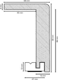 Miniatyrbild 3 av 5: PROVISTON Sockel för värmerör nr 586 Upp till 88 mm hög 64 x 96 x 2500 mm Vitlackerad MDF 25 m | 10 stycken