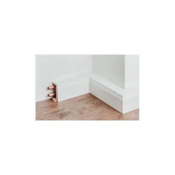 PROVISTON Sockel för värmerör nr 586 Upp till 88 mm hög 64 x 96 x 2500 mm Vitlackerad MDF 25 m | 10 stycken