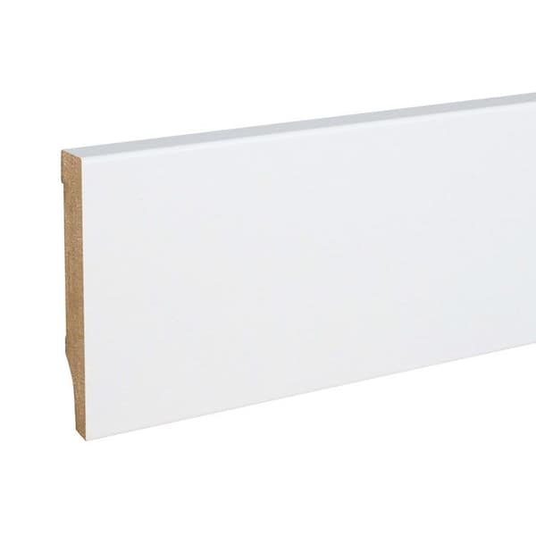 PROVISTON Sockel nr 52 MDF 10 x 58 x 2500 mm Vit att limma, skruva &amp; spika Belagd MDF-kärna 25 meter | 10 stycken