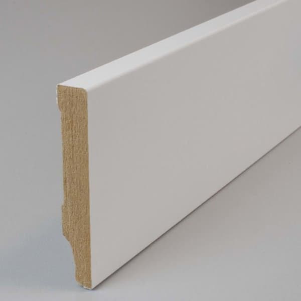 PROVISTON Sockel nr 58 MDF 10 x 58 x 2500 mm vit att limma, skruva &amp; spika Belagd MDF-kärna 12,5 meter | 5 stycken
