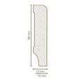 Miniatyrbild 2 av 6: PROVISTON Sockel nr 58 MDF 10 x 58 x 2500 mm vit att limma, skruva &amp; spika Belagd MDF-kärna 12,5 meter | 5 stycken
