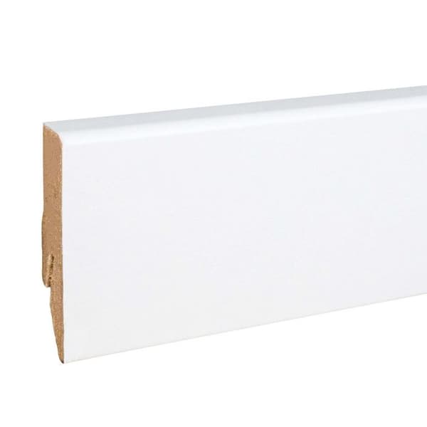 PROVISTON Sockel nr 59 MDF 18 x 58 x 2500 mm vit för att limma, klämma, skruva &amp; spika Belagd MDF-kärna 25 meter | 10 stycken