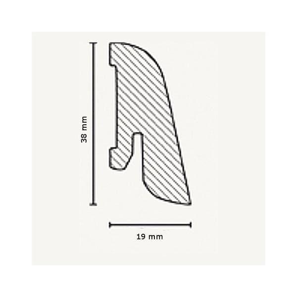 Plint placering äkta trä 19 x 38 x 2500 mm Bok av PROVISTON
