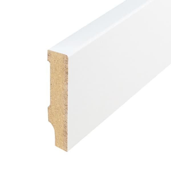 PROVISTON Modern Sockellist 13 x 58 x 2400 mm i Medium (MDF) belagd matt ljusgrå
