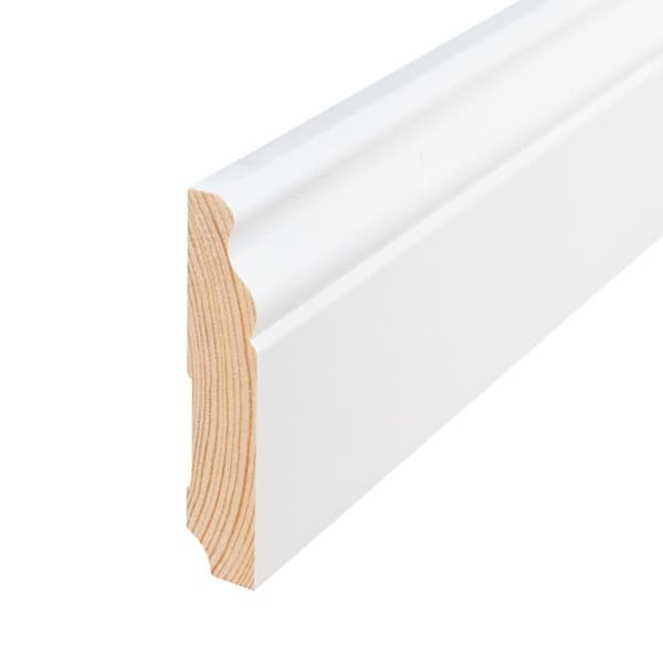 PROVISTON Louis XV-stil Gjuten sockel 16 x 80 x 2400 mm i vitmålat massivt trä