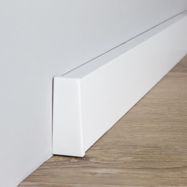 Vänster ände för Sockel 15 x 50 mm Sockel Tillbehör PVC Vit