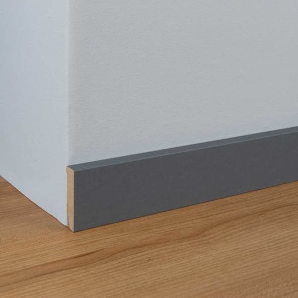 PROVISTON Modern Sockellist 13 x 58 x 2400 mm i Medium (MDF) Matt dammgrå belagd