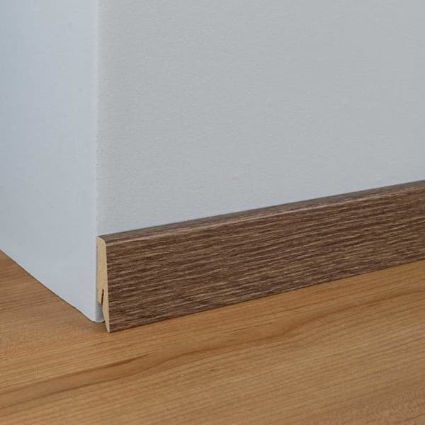 PROVISTON Modern Sockellist 18 x 58 x 2400 mm Medium (MDF) Belagd Lahn Oak Decor